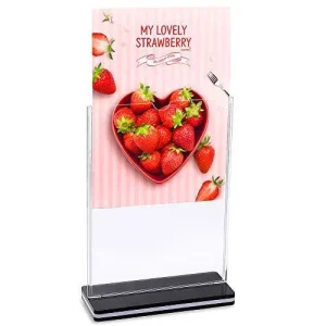 Thickened Acrylic Price Tag Holder A4 A5 Clear Menu Stand Label Holder Poster Sign Paper Brochure Display Stand