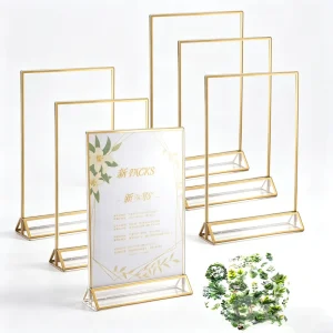 Thickened Durable Acrylic Table Card Signage Slanted Design Easy Insert Card for Buffet Labels Food Tags and Price List Display