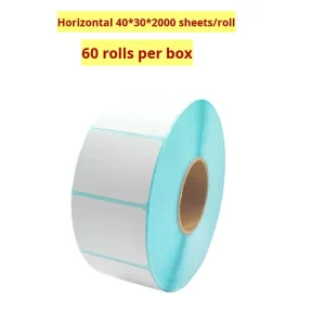 Three-proof Thermal Printing Paper 40*30*50*60 40*20 Milk Tea Supermarket Barcode Adhesive Label Sticker Customizable 3/4 Core