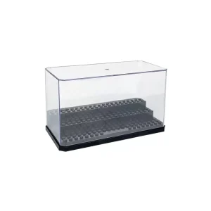 Three tiered Acrylic Transparent Display Stand for Youth Building Block Figures Dust proof Toy Storage Box Customizable logo