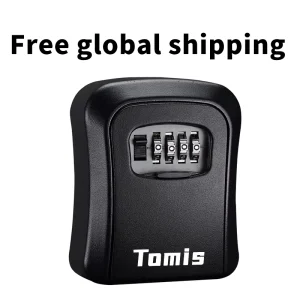Tomis Portable Waterproof 4 digit Combination Lock Box Wall mounted Key Safe Security Anti theft Locking Device Product