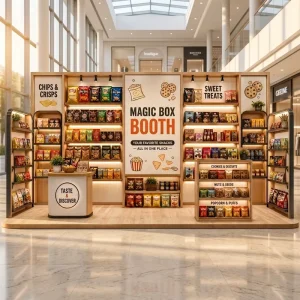 Tool Free Assembly Magic Box Booth Pop up Display Stand Portable Trade Show Exhibition Booth for Pop up Shop Events
