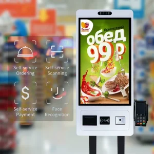 Touch Kiosk 15.6/21.5/27/32 Inch OEM Factory Android/Windows/Linux OS Flexible Accessories Embedded Print Logo
