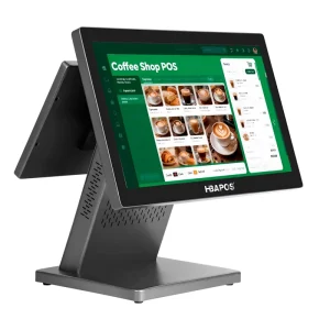Touch Point of Sale 15.6+11.6 Inch Dual Screen All in One Pos System Manufacturer for Restaurant Shopping Mall