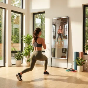 Touch Screen 43 Inch HD Fitness Smart Mirror Home Gym Bluetooth Interactive Digital Intelligent Healthy Wall Mounted Mirror