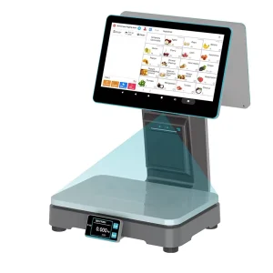 Touch Screen Integrated Checkout Weighing Scale Double Screen Android Checkout Scale
