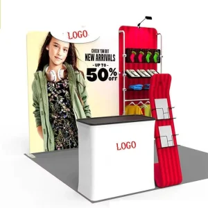 Trade Show Pop up Display Booth and Curve Banner Stands Custom Party Background Tension Fabric Backdrop for Events