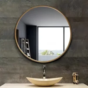 Traditional Aluminum Alloy Frame Glass Full Large Wall Mounted Mirror for Home Decor Bathroom Bedroom Living Room
