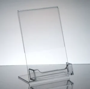 Transparent Acrylic Business Card Holder with Card Pocket