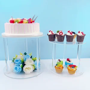 Transparent Acrylic Cake Separator Wedding Clear Cake Table Bases Para Pasteles Cake Stand