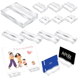 Transparent Acrylic Display Rack Table Number Slot Base for Retail and Wedding Use