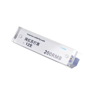 Transparent Acrylic Jewelry Magnetic Price Tag Price Label Holder Mini Slanted Display Stand for Retail Stores Shopping Malls