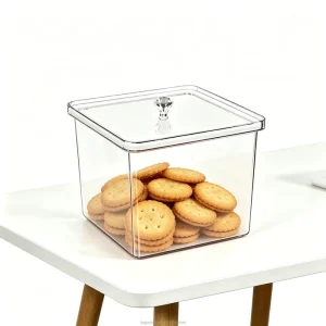 Transparent BPA Free Eco Friendly Food Grade Bulk Storage Container Box Acrylic Candy Bin with Lid Scoop