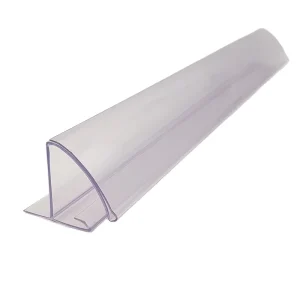 Transparent Eco-Friendly Food Grade PVC PET Plastic Shelf Divider Price Tag Holder Display Strip Hanger Supermarket Supplies