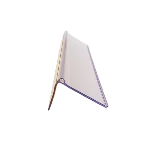 Transparent PVC PET PC Clear Plastic Shelf Price Tag Holder Data Strip Hanger Display Eco-Friendly Food Grade Supermarket Model