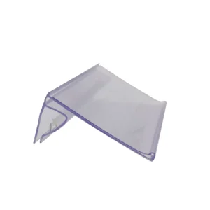 Transparent PVC PET PC Clear Plastic Shelf Price Tag Holder Display Supermarket Warehousing Accessory Strip Hanger Display