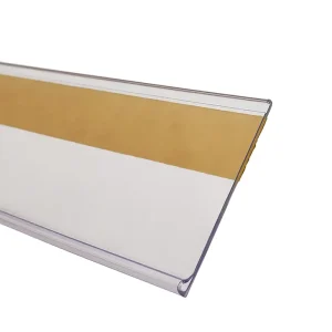 Transparent PVC PET PC Clear Plastic Shelf Price Tag Holder Display Supermarket Warehousing Accessory Strip Hanger Display