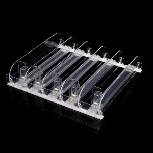 Transparent Plastic Shelf Divider and Pusher for Supermarket Refrigerator and Freezer Shelving