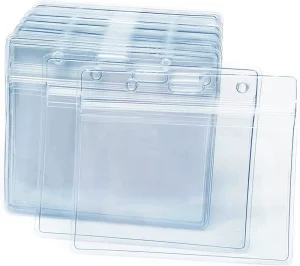 Transparent Soft PVC Card Sleeve Waterproof Durable Name Tag ID Card Holders for Exhibition