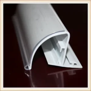 Transparent White PVC Plastic Shelf Price Tag Holder Display Supermarket Supplies Warehousing Accessory-XH440