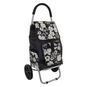 Trolley Portable Shopping Cart with Big Wheel Polyester 600D