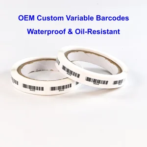 Tyre Barcode Labels Custom QR Code Stickers Waterproof for Tire Traceability and Inventory Management