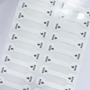 UV Printed PVC Adhesive Barcode Sticker Label Water Proof Jewellery Die Cut Blank Vinyl Heat Sensitive Roll Packaging Labels