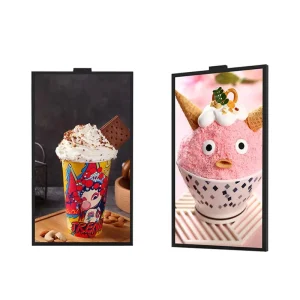 Ultra Thin Bezel High Brightness Hanging Shop Window LCD Display Advertising Screen Sunlight Readable Media Digital Signage