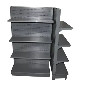Unique Metallic Light Duty Round Promotion Gondola Shelf Supermarket Display Shelves