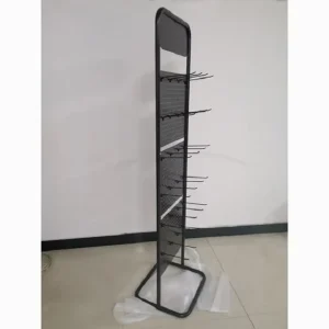 Universal Grocery Store Display Racks Two Sides Pegboard Metal Display Stand with Hooks