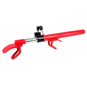 Universal Install Steering Wheel Lock Anti Theft Heavy Duty Safety Car Device Adjustable Clamp Dual Lock