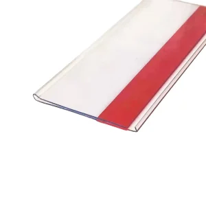 Universal PVC & PP Price Strip Barcode Label Holder With Adhesive For Glass Shelves In Supermarkets & Supermarket Racks