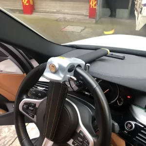 Universal Self-Defense Steering Wheel Lock Car Anti-Theft Device with 3 Keys Alarm and Airbag Lock