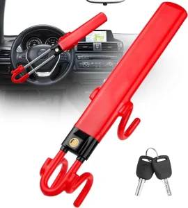 Universal Steering Wheel Lock Anti Theft Heavy Duty Secure Car Antitheft Device Steering Locking Adjustable Clamp Double Lock