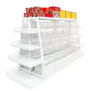 Used Heavy Duty Foldable Grocery Store Shelves for Retail Supermarket Snack Display Racks for Boutique Store