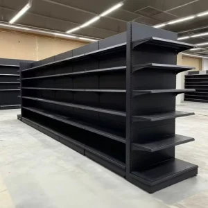 Used Island Adjustable Small Tall Rack Customized Double Side Heavy Duty Metal Shelf Display Supermarket Shelves