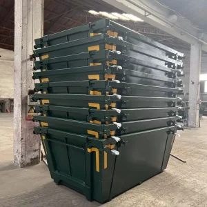 Used Outdoor Construction Skip Container Waste Sorting Recycling Metal Skip Trash Bin Metal Skip Recycling Bin With Lid