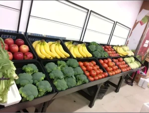 Used Vegetable Shelf Fruit and Vegetable Display Rack Fruits and Vegetables Rack for Supermarket