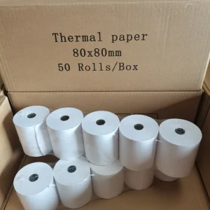 Used for Pos Machine in the Supermarket Store Takeout Industry Thermal Paper Roll Model 80x80mm Cashier Paper