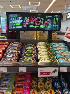 VETO 23.1 24 29 35 37 37.8 47.1 Inches Shelf Screen Ultra Wide Stretched Bar Advertising Display For Retail Store Refrigerator