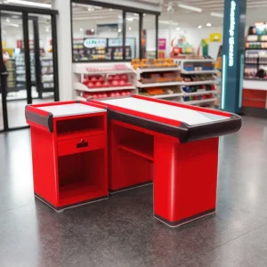 Versatile Cash Register Multi purpose Checkout Counters Supermarket Reception Desks