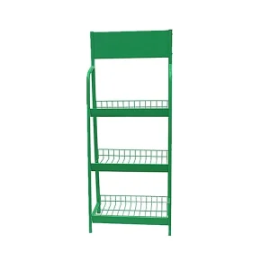 Versatile Metal Display Rack For Supermarket Pharmacy & Stationery Store Also Applicable As Industrial Oil Bottle Rack