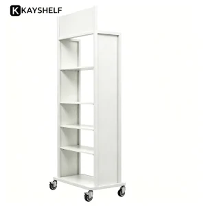 Versatile Mobile Metal Display Stand with Wheels Customizable Freestanding Retail Store Merchandising Racks