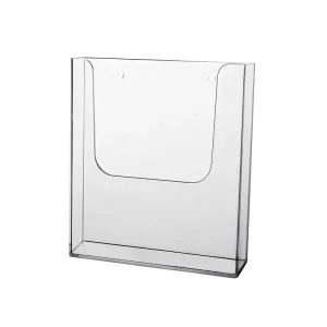 Wall Mounted A4 Flyer Paper Holder Organizer Clear Acrylic Brochure Display Stand