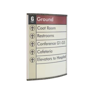 Wall Mounted Aluminum Profile Directory Hospital Signage