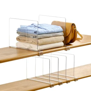 Warehouse Acrylic Closet Purse Divider Handbags Shelf Dividers for Storing Clothes
