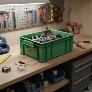 Warehouse Distribution Center PP Plastic Box Stackable & Nestable Design Saves 70% Space Eco-Friendly & Recyclable