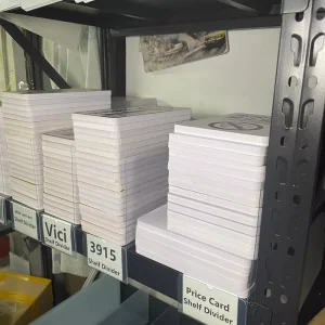 Warehouse Partition Shelf Dividers with Price Label Channel Use as Isolation Panel or Rack Divider for Bookstore Shelves