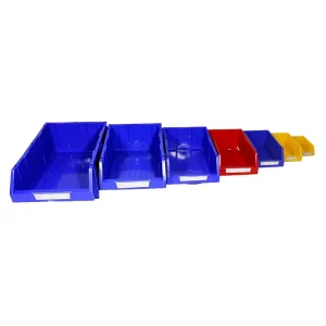 Warehouse Tool Hardware Storage Box Square Plastic PP Injection Stackable Hanging Shelf Storage Bin Rectangle Part Bin