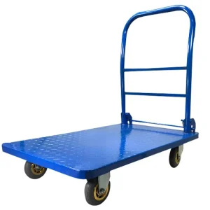 Warehouse Trolleys 150/300/500/800kg Capacity Foldable Steel Platform Truck with Four Wheels OEM